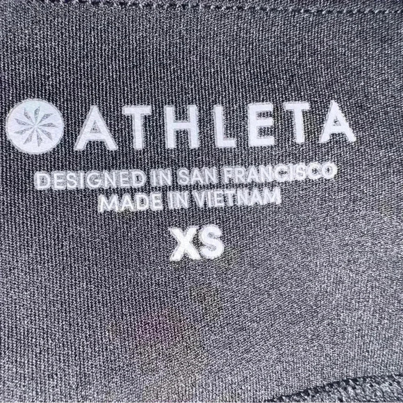 Women’s Athleta Black Ankle Leggings: w/ Pockets & White Reflectors: size XS - Picture 4 of 9